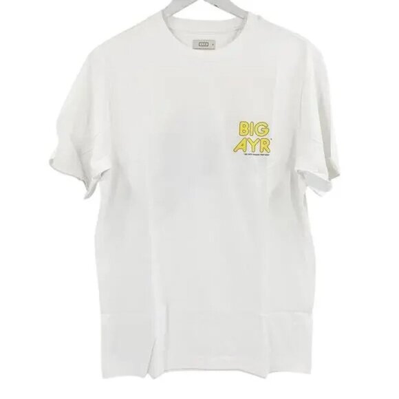 NWT AYR The Big AYR Mens White Graphic Tee Dirt Bike Cotton - Picture 2 of 9